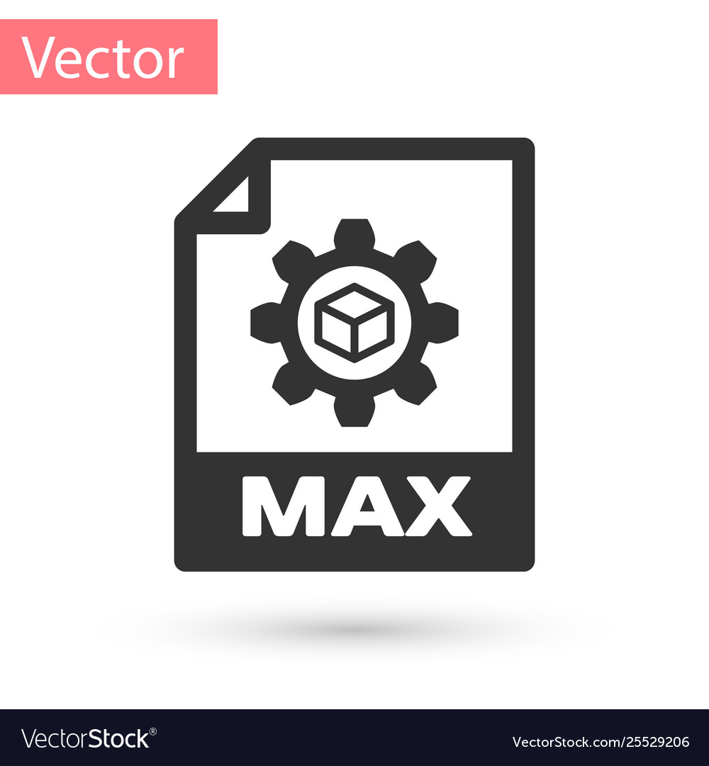 Grey max file document icon download button vector image Grey max file document icon download button