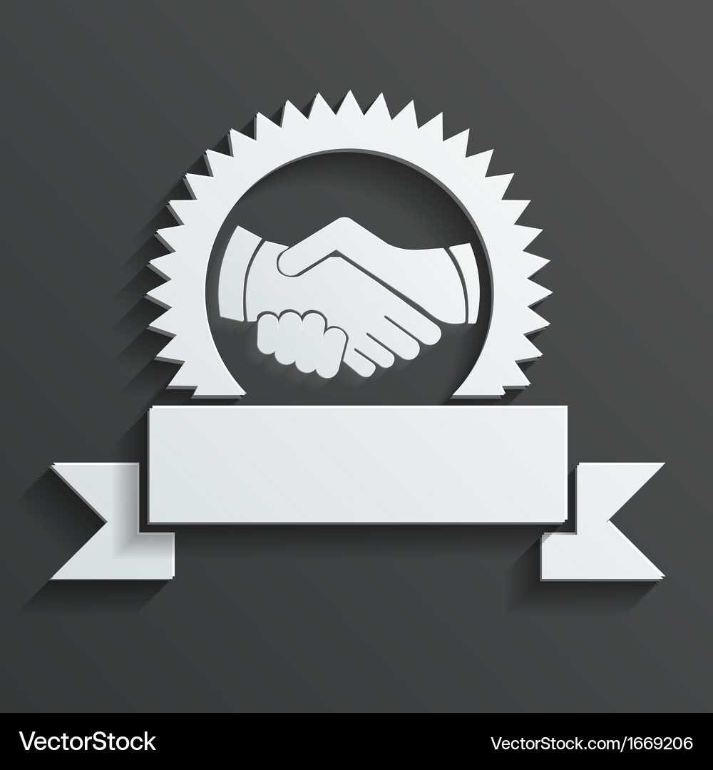 Handshake icon Royalty Free Vector Image - VectorStock