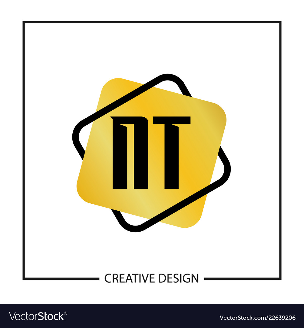 Initial letter nt logo template design