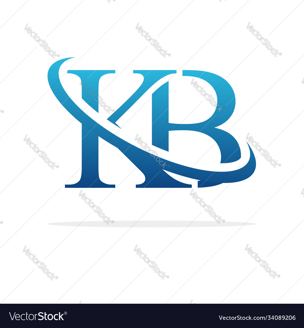 Kb Logo Art Icon Design Image Royalty Free Vector Image