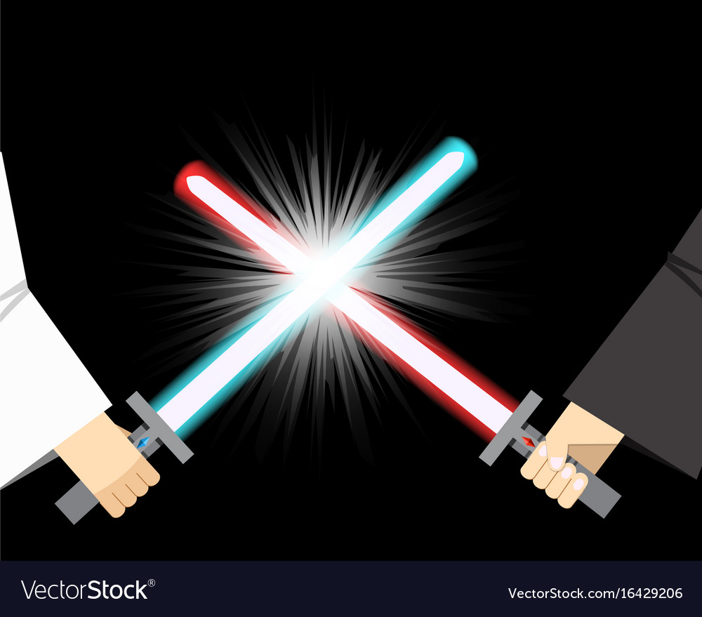 Light Sword Combat with Spark Effect