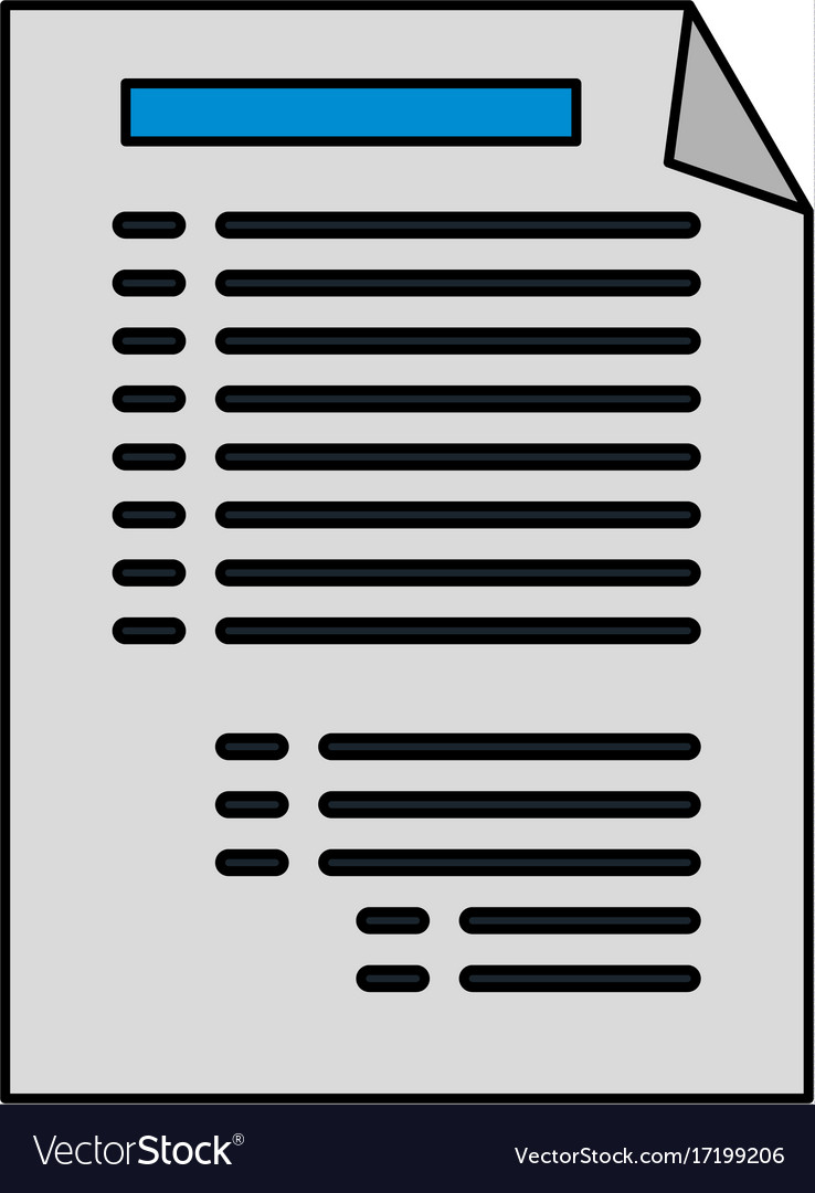 Paper document with lines icon image