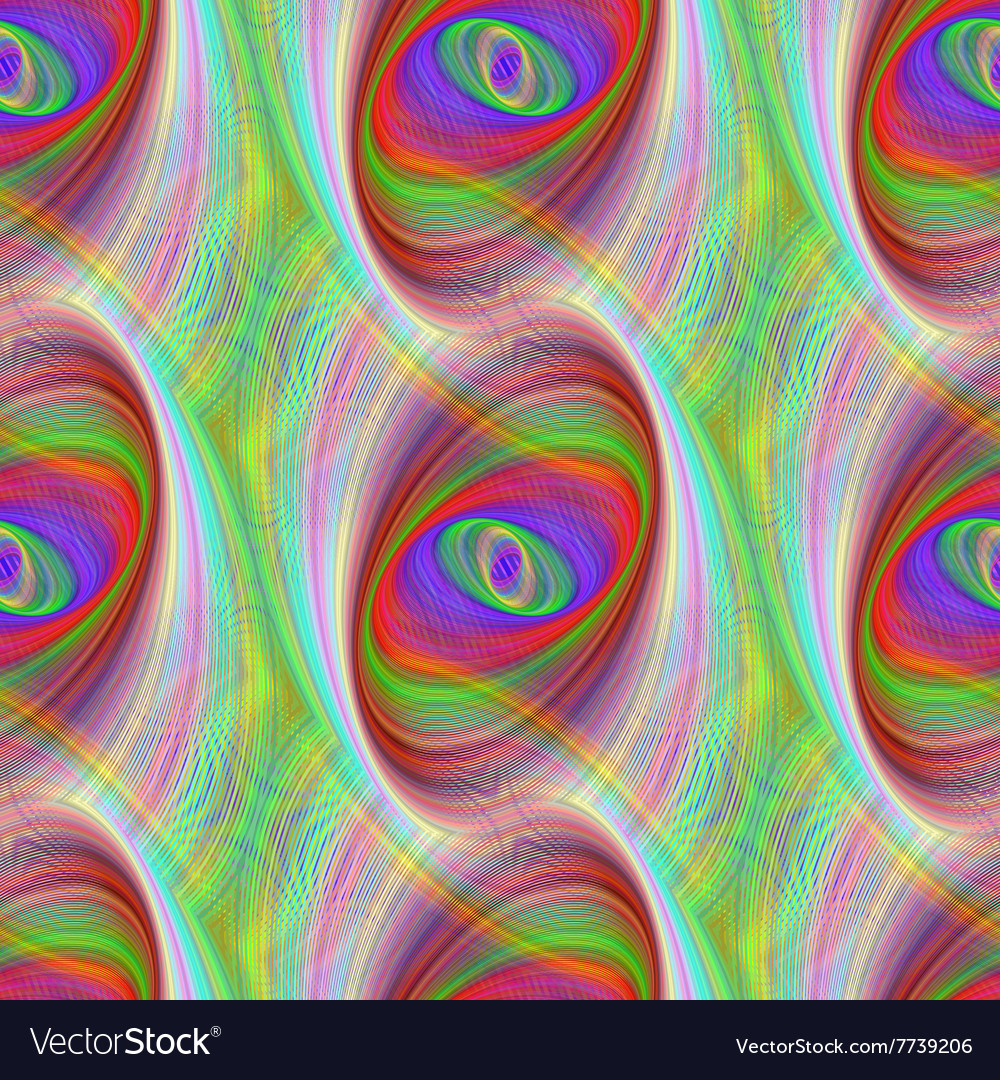 Seamless colorful ellipse fractal pattern