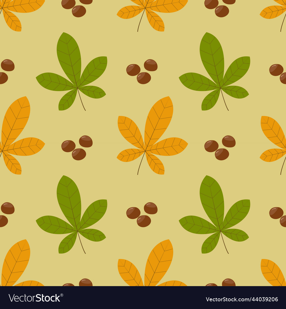 Seamless pattern with autumn elements