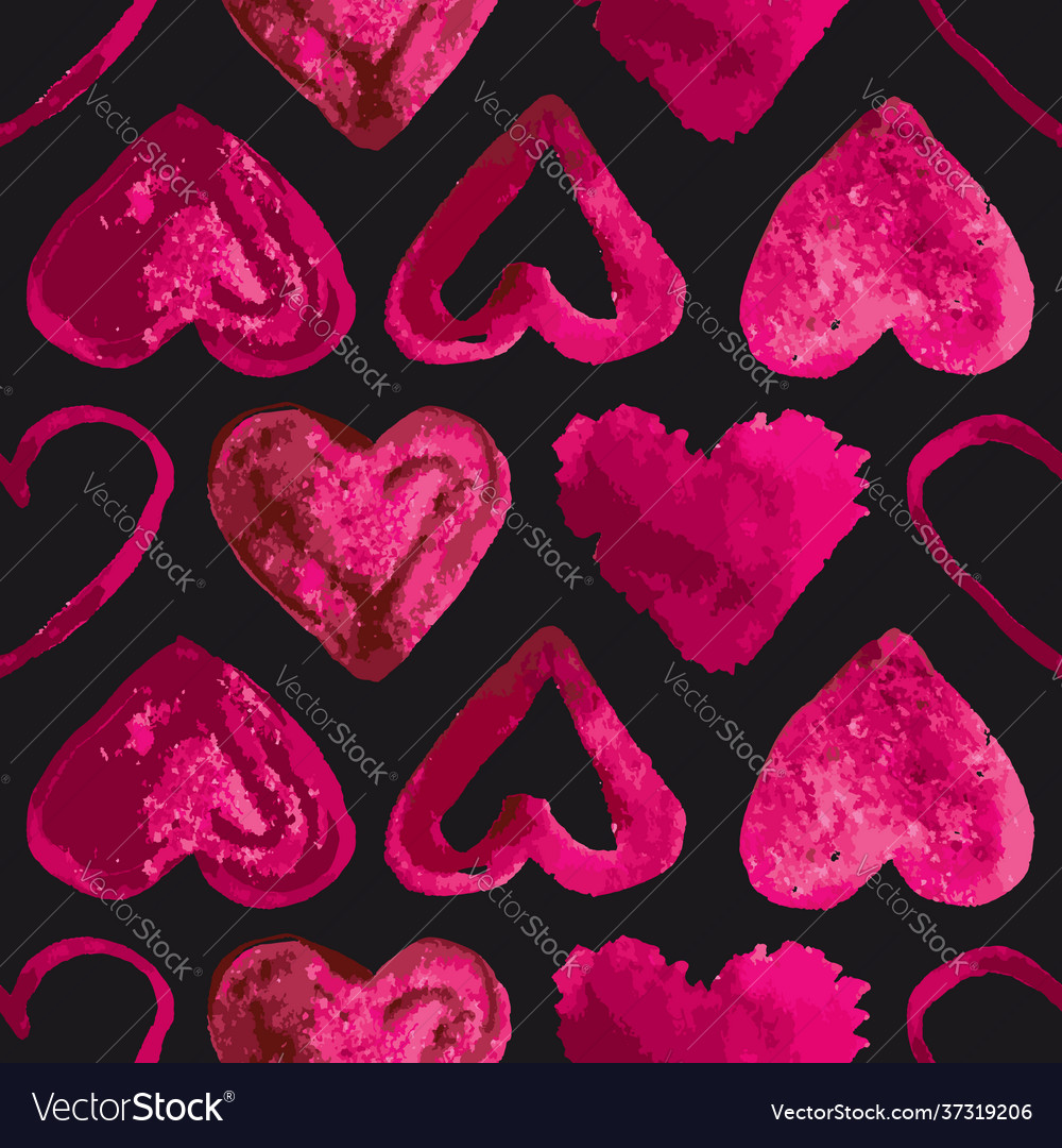 Seamless pattern with hearts abstract background vector image Seamless pattern with hearts abstract background