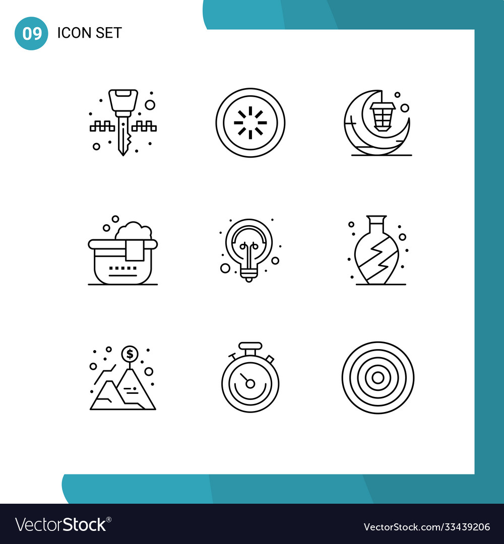 Set 9 outlines on grid for bulb bath loading