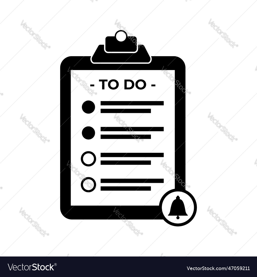 Abstract to do list icon design template Vector Image Abstract to do list icon design template
