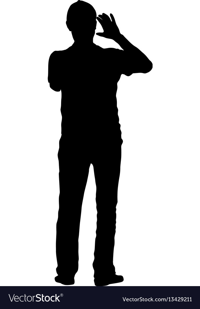 Schwarze Silhouetten Mann auf weißem Hintergrund