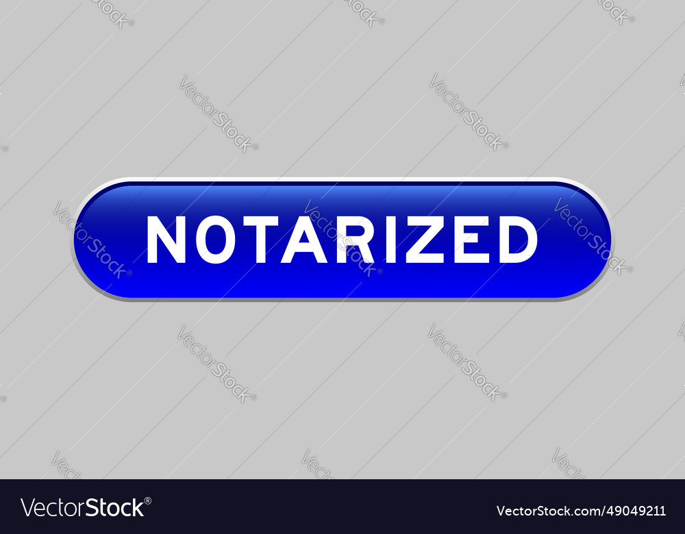 Blue color capsule shape button with word vector image Blue color capsule shape button with word