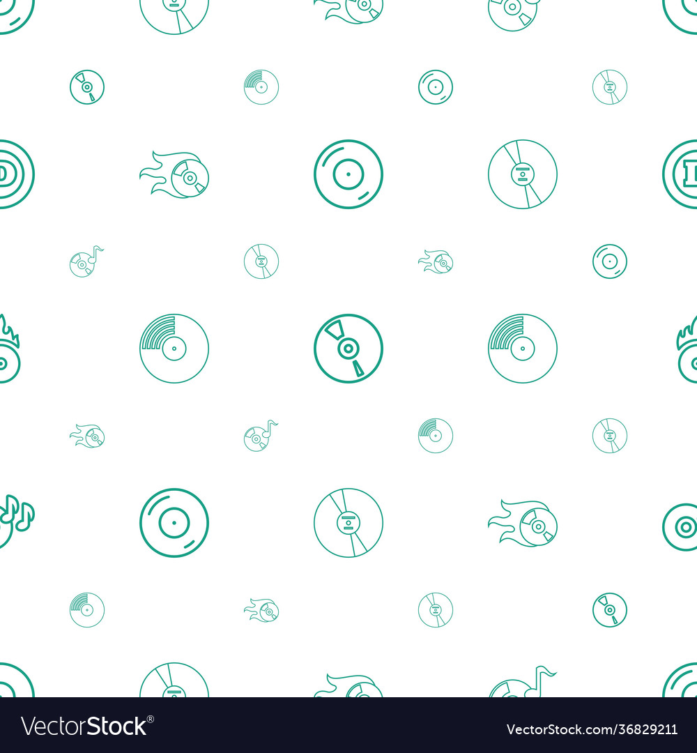 Cd icons pattern seamless white background