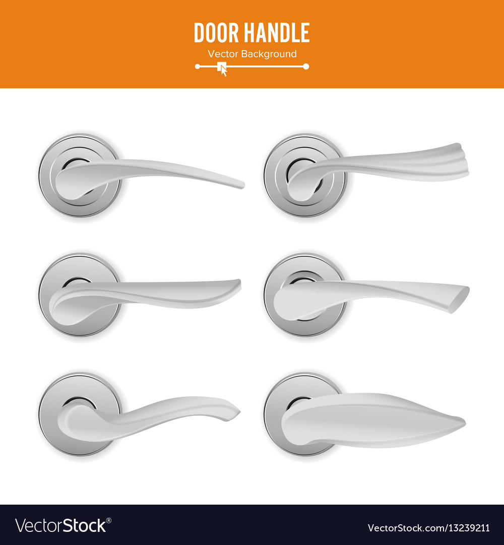 Door handle set realistic classic element