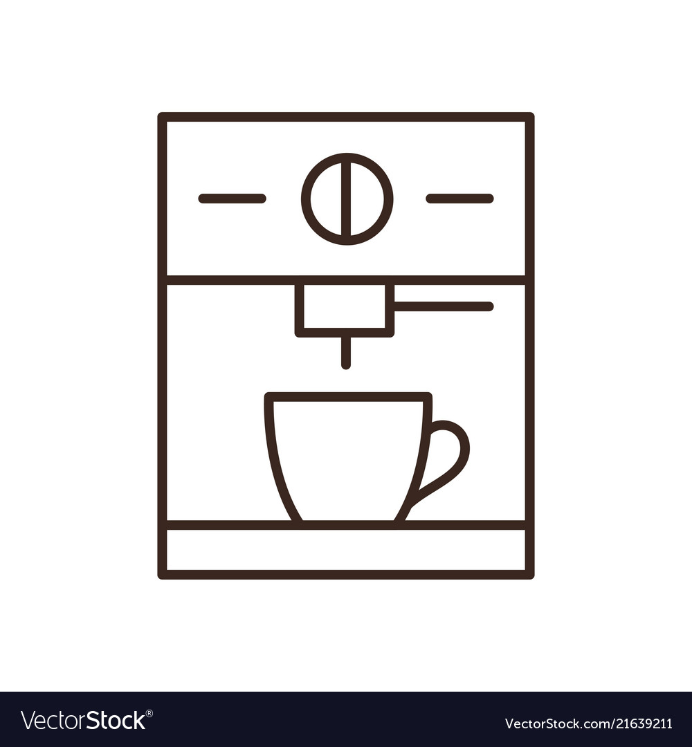 Espresso machine isolated linear icon Vector Image Espresso machine isolated linear icon