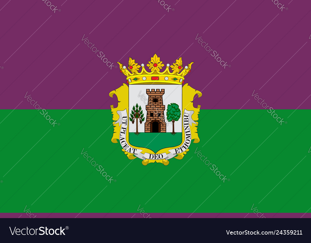 Flag of plasencia in extremadura spain