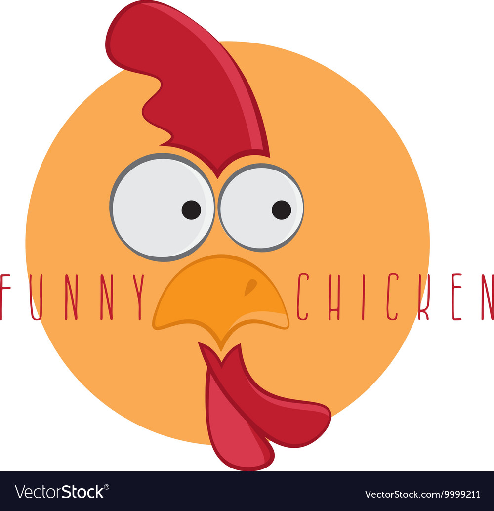 Funny chicken mascot design template