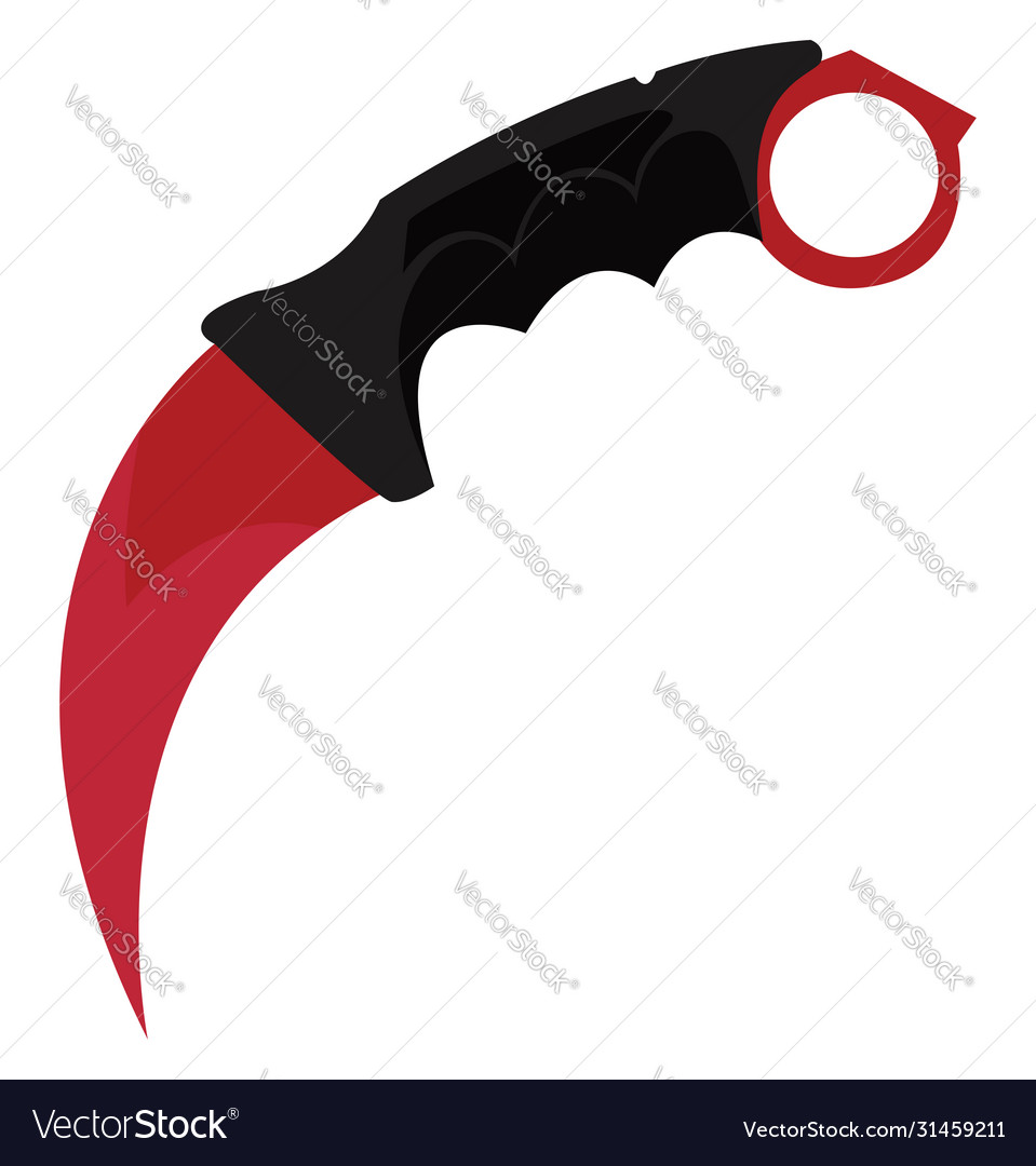 Karambit knife on white background