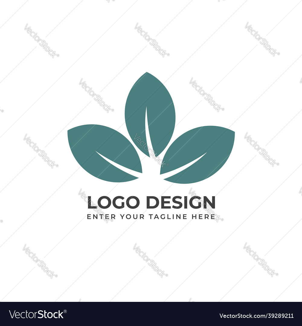 Blatt Logo Natur Design für Unternehmen