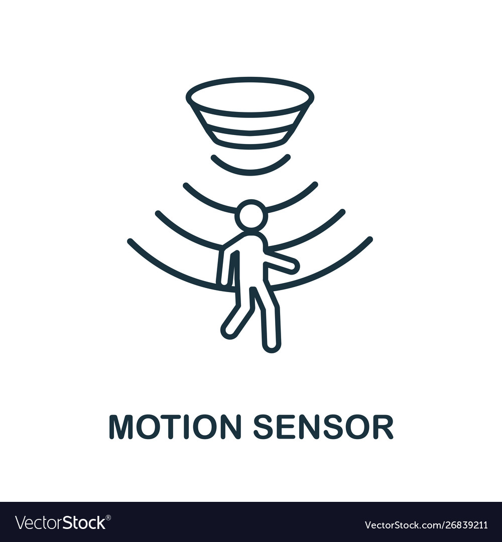 Motion sensor outline icon thin line style from