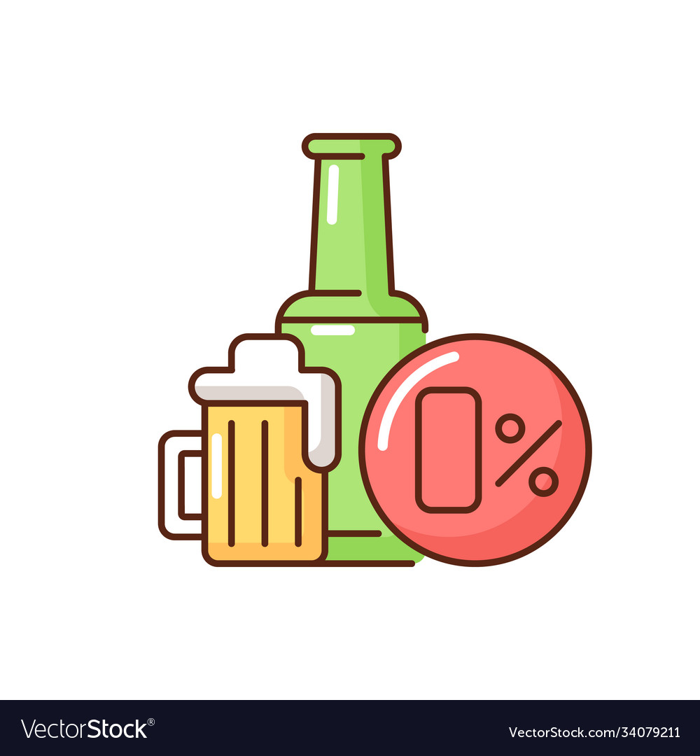 Non alcoholic beer rgb color icon