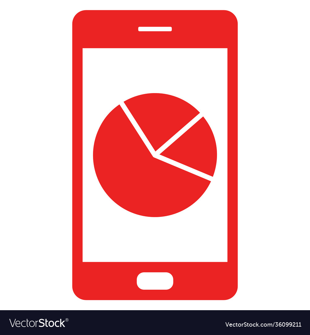 Pie chart and smartphone