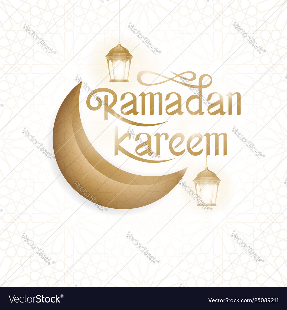 Ramadan kareem greeting card Royalty Free Vector Image