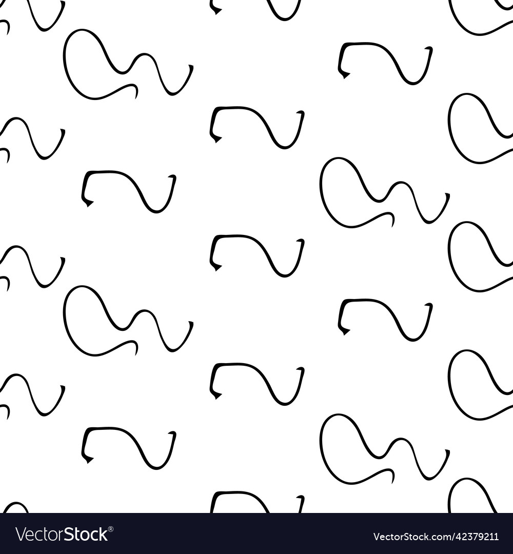 Seamless pattern with sketch squiggle