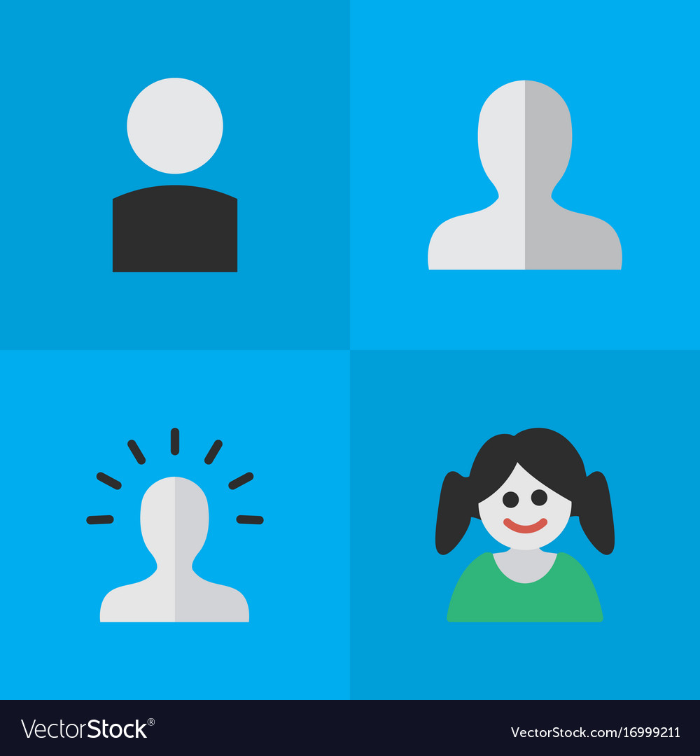 Set of simple avatar icons