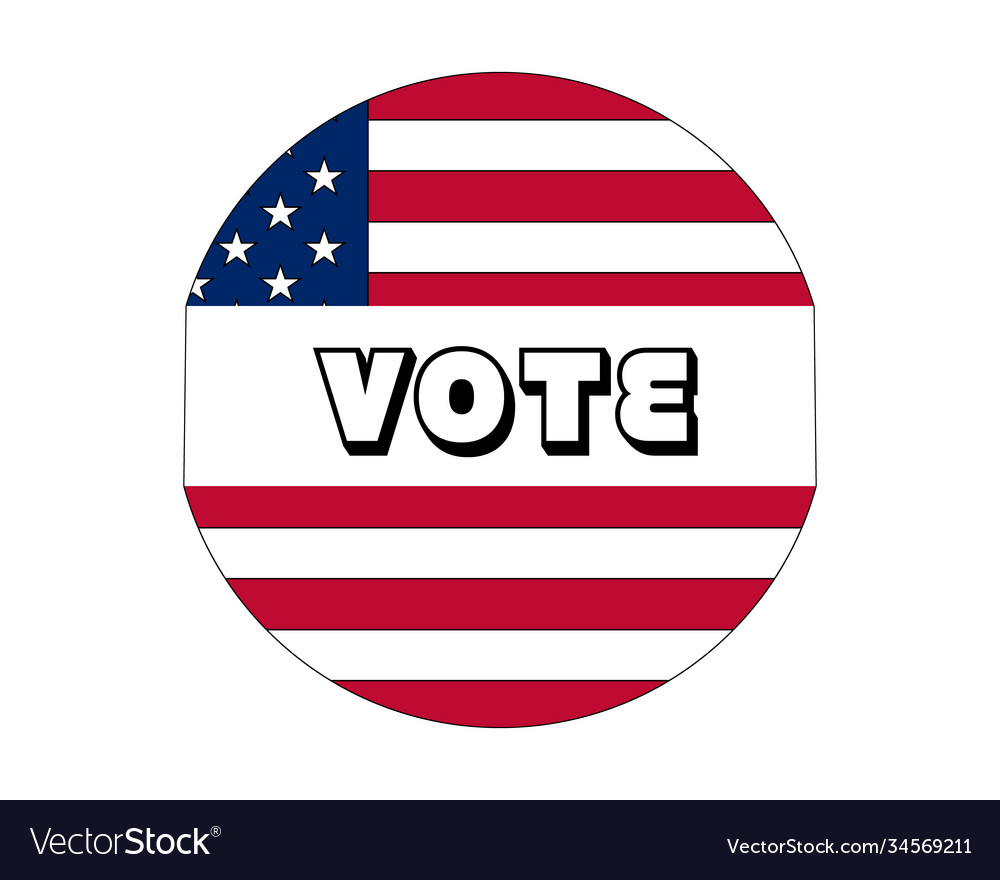 Usa voting design concept - badge style with tick Vector Image