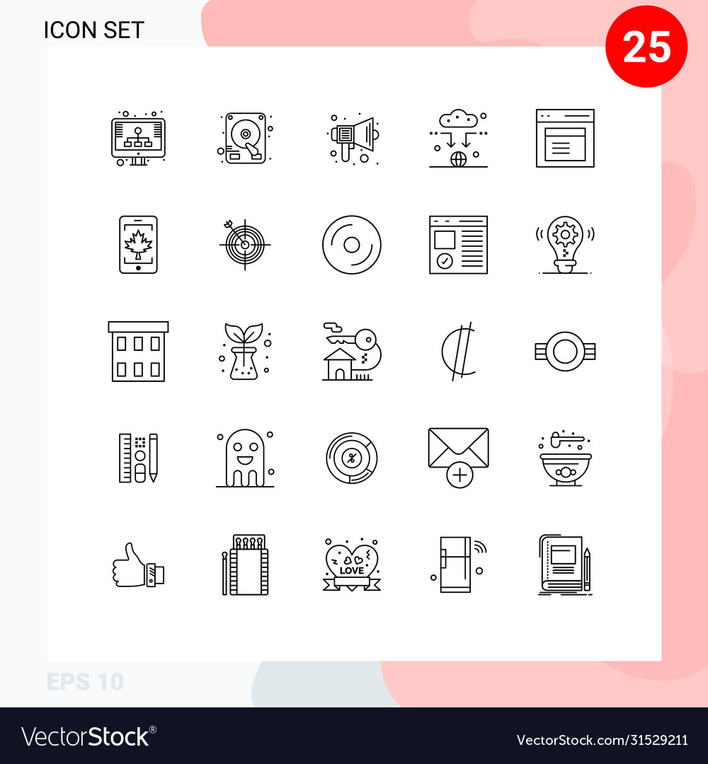 User interface pack 25 basic lines