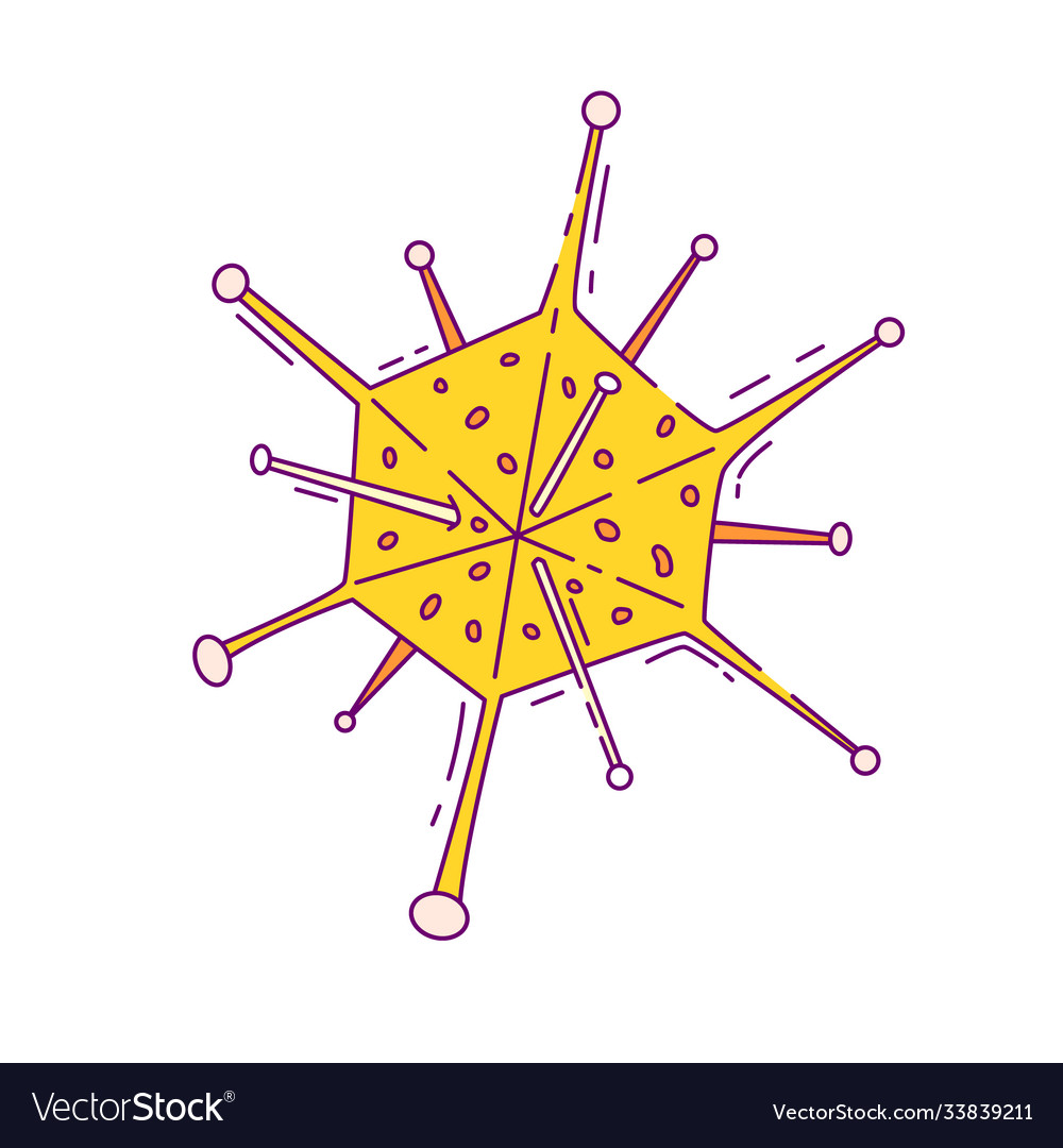 Virus germs and bacteria design objects character