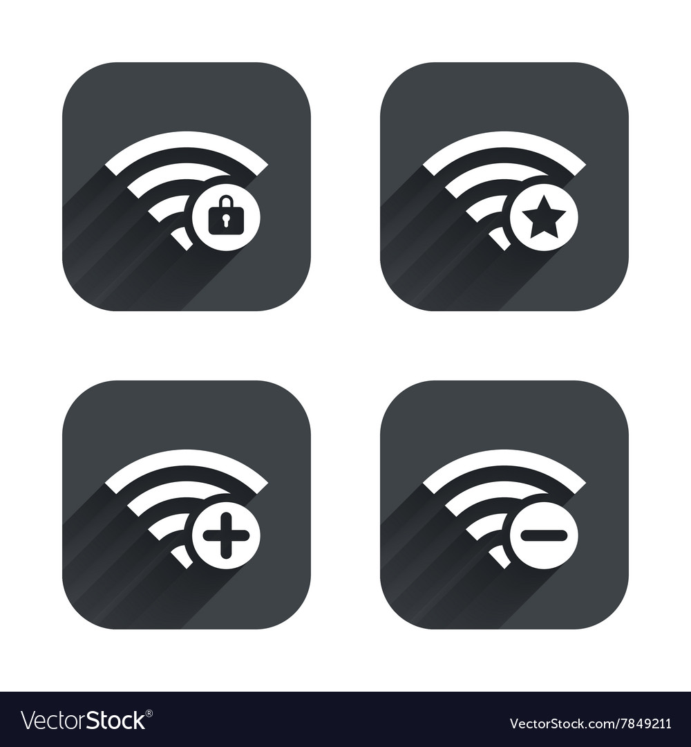 Wifi wireless network icons wi-fi add remove