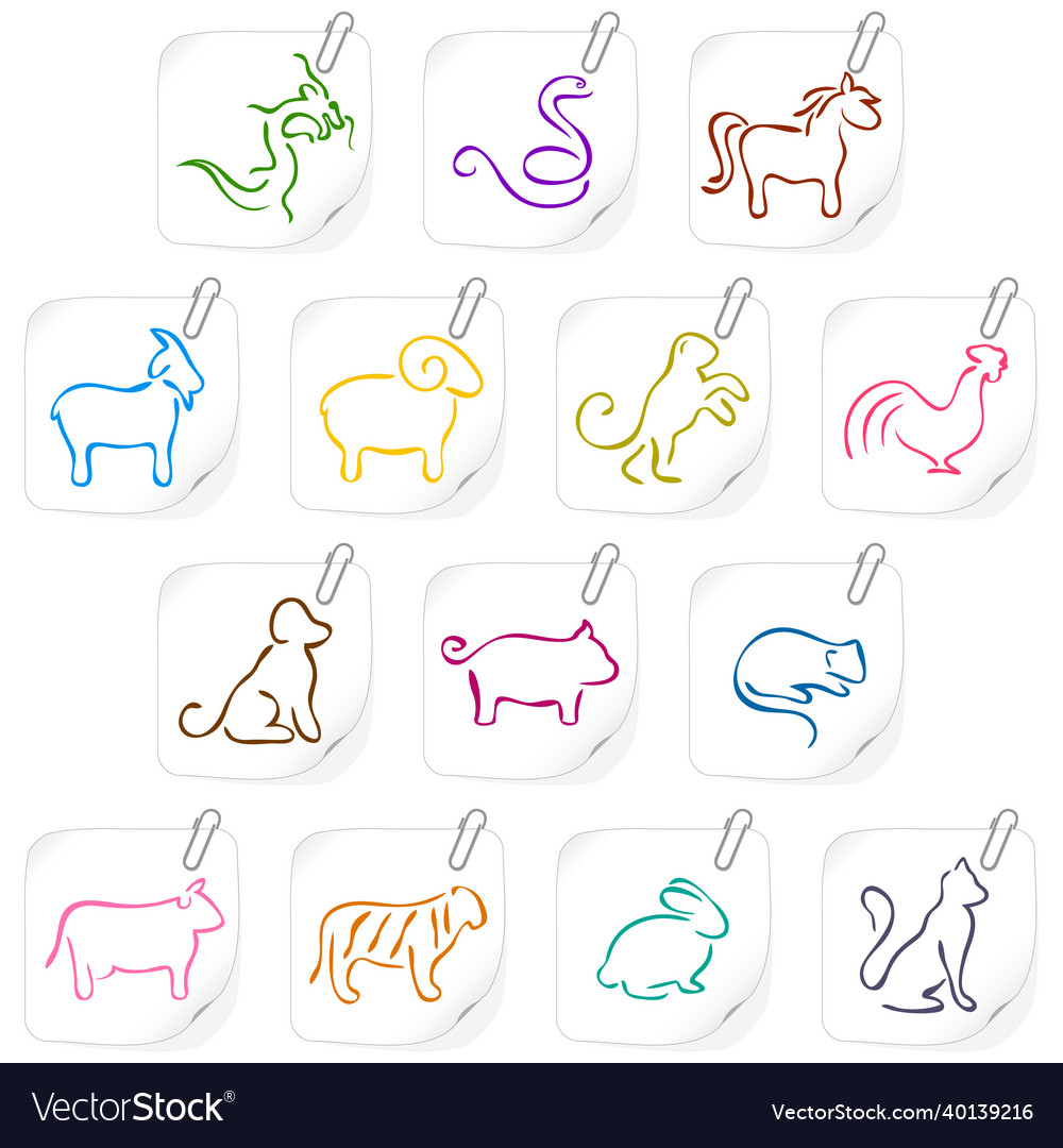 Chinese horoscope icons 1