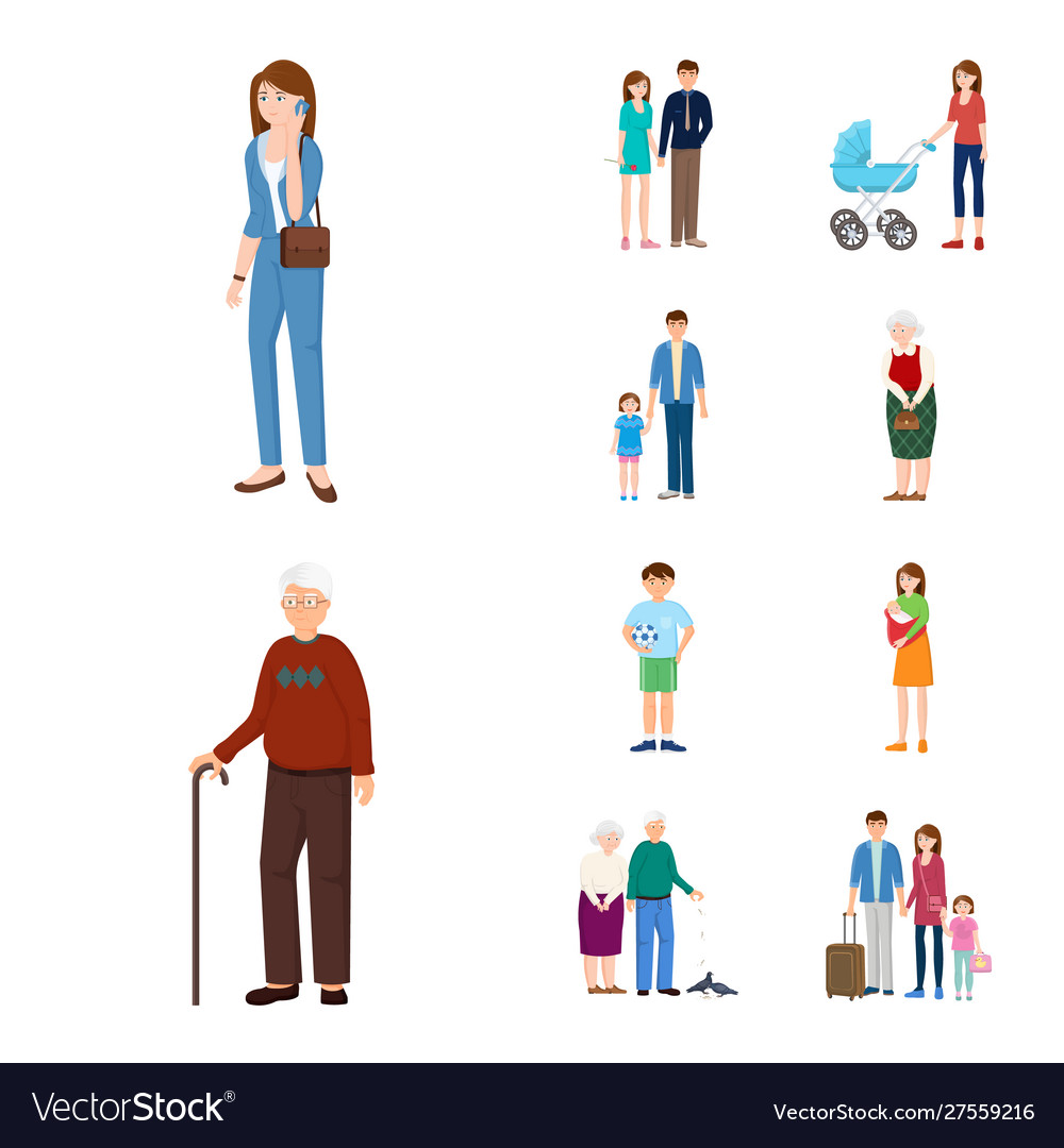 Design family and people sign Royalty Free Vector Image