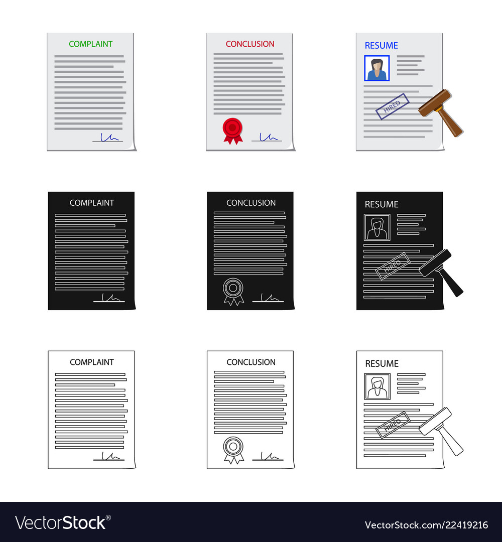 Form and document symbol vector image Form and document symbol