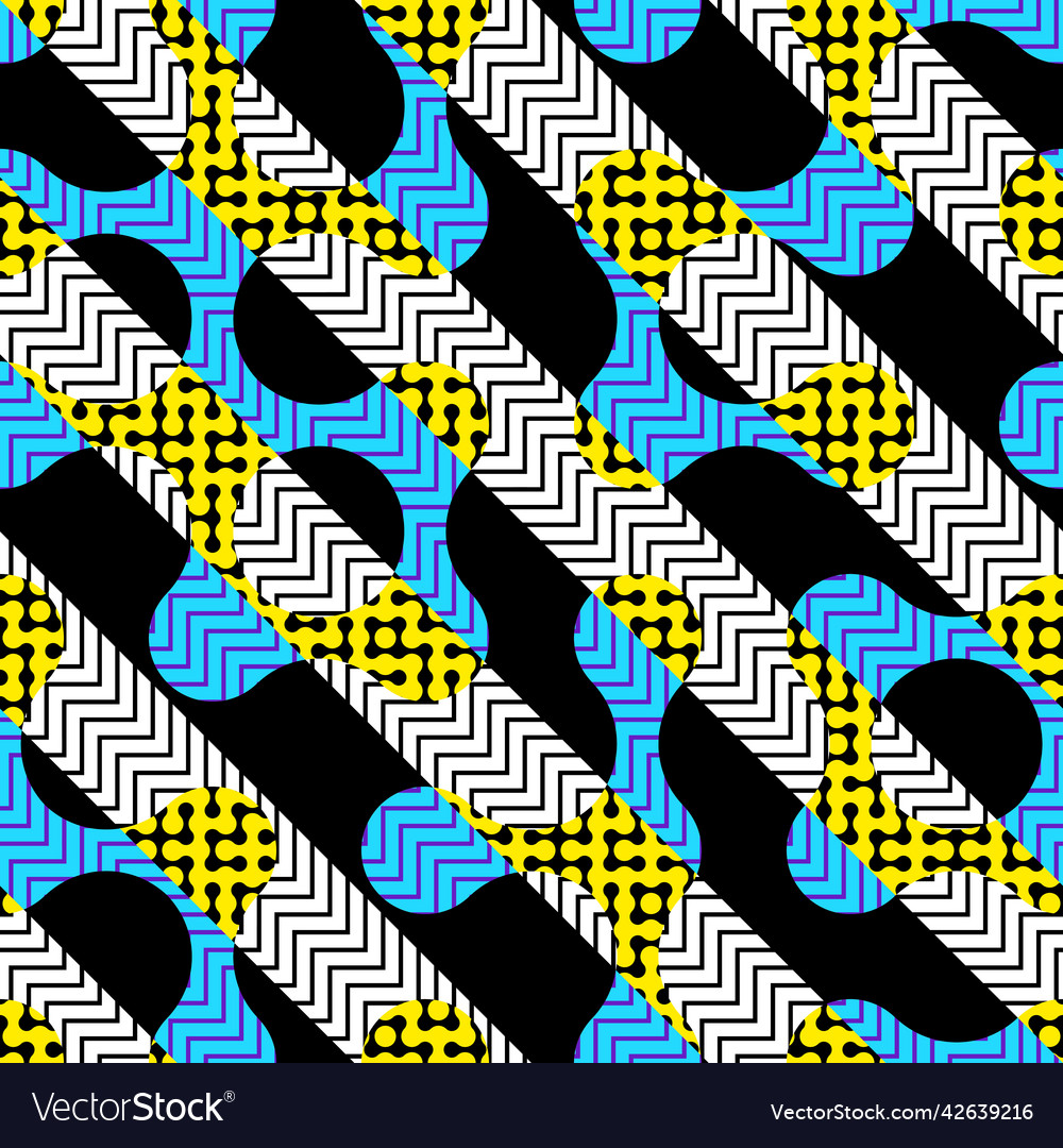Geometric abstract pattern intersection style