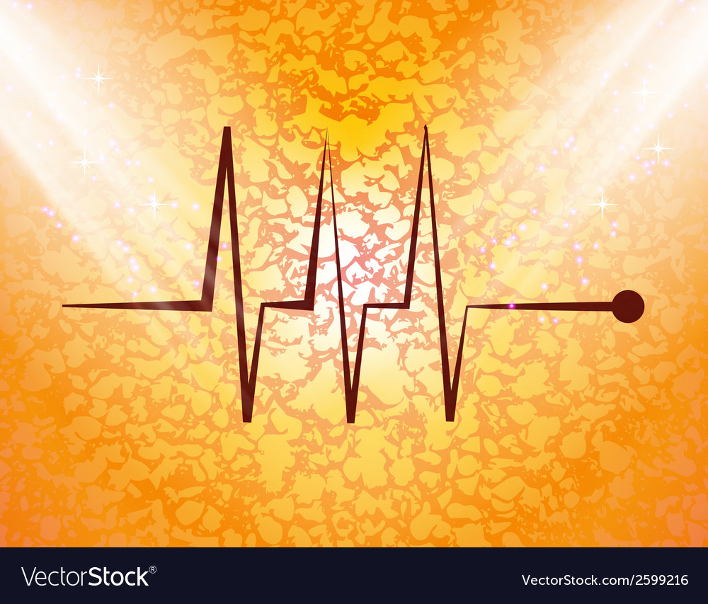 Heart rhythm flat modern web button and space