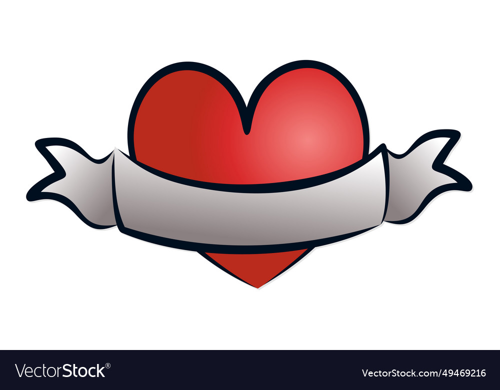 Red Heart With Vignette Royalty Free Vector Image