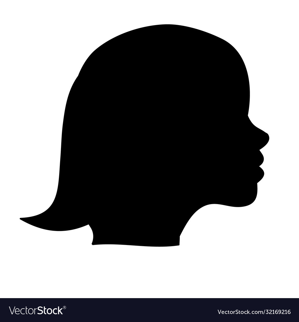 Silhouette portrait girl