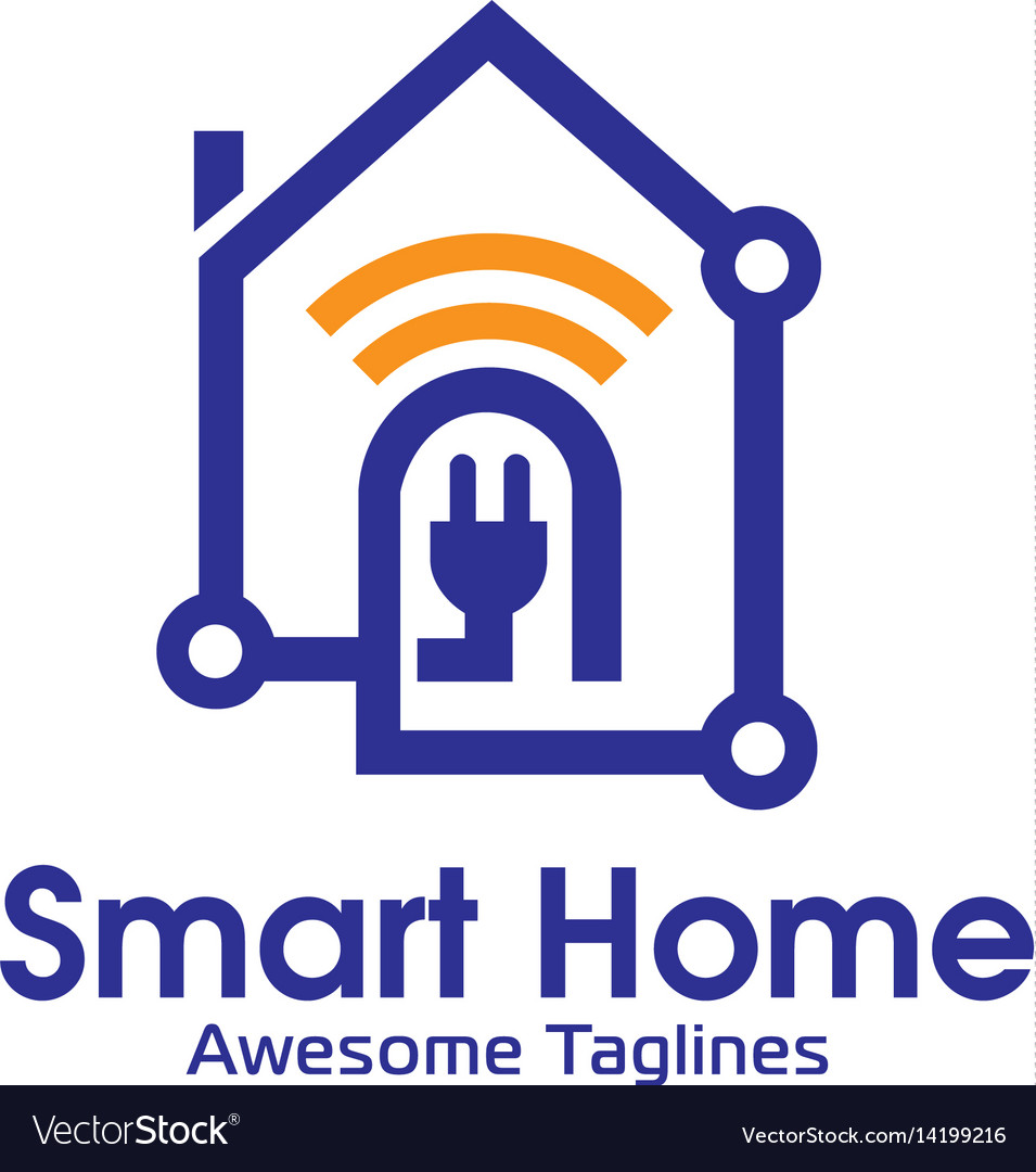 Smart home logo Royalty Free Vector Image - VectorStock