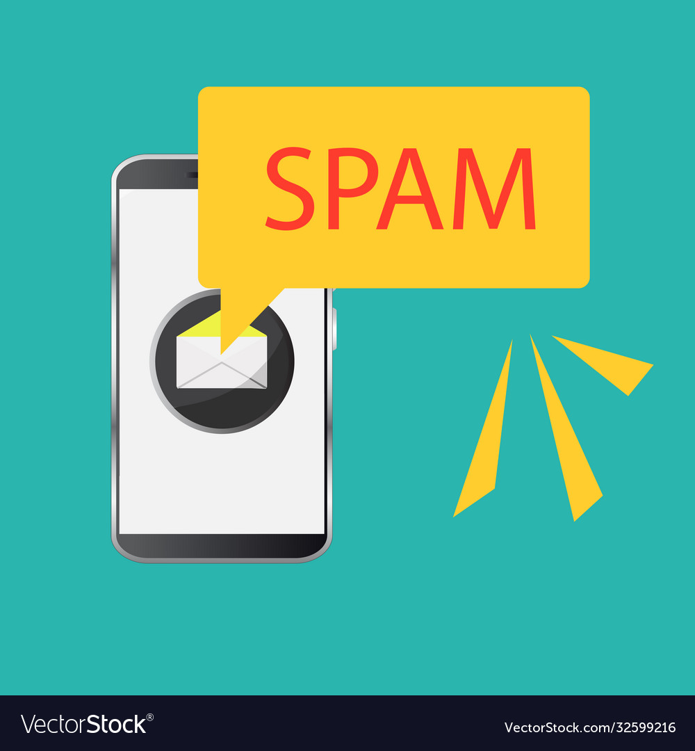 Spam data concept attention message vector image Spam data concept attention message