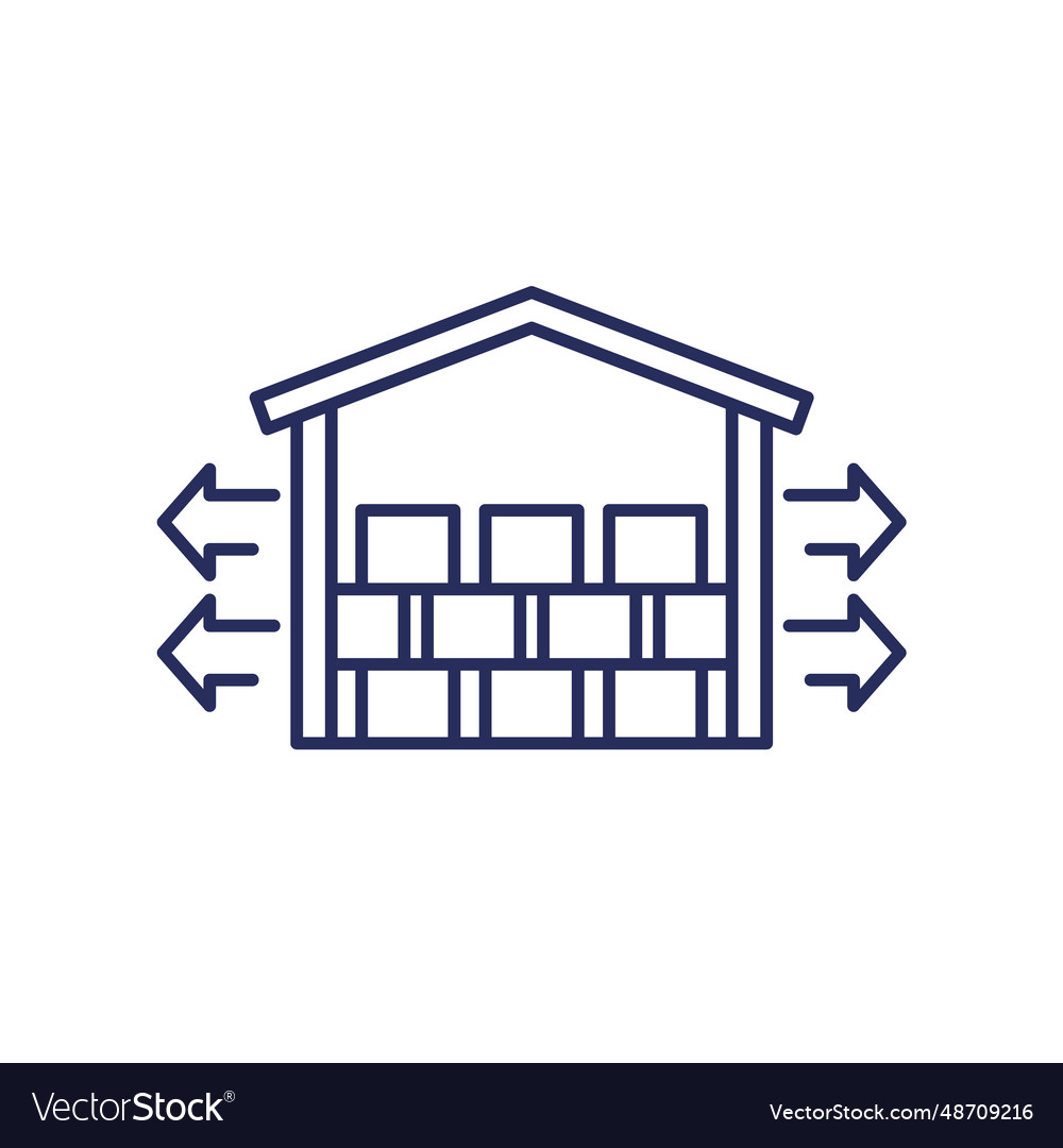 Storage and distribution line icon