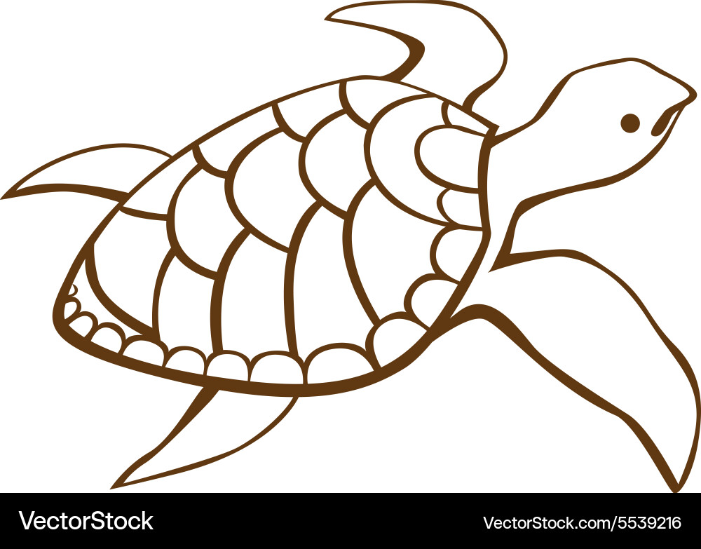Stylized turtle Royalty Free Vector Image - VectorStock