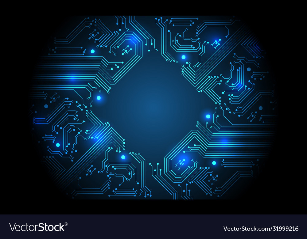 Technology blue circuit mainboard computer