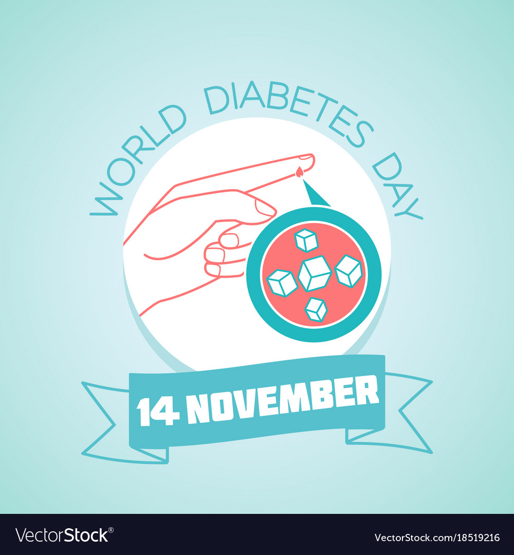 World diabetes day 14 november Royalty Free Vector Image