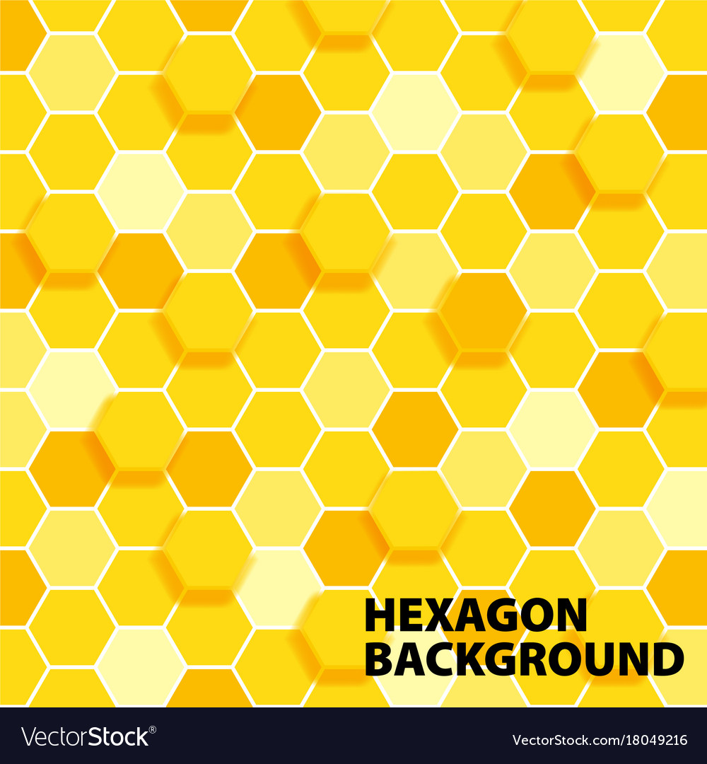 Yellow Hexagon Pattern Background
