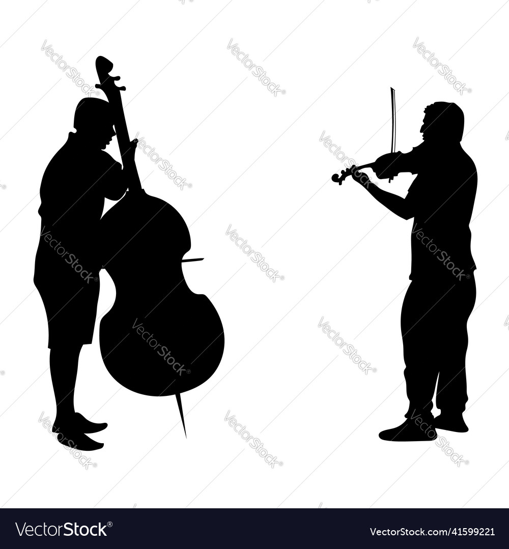 Black silhouettes people two adult men play