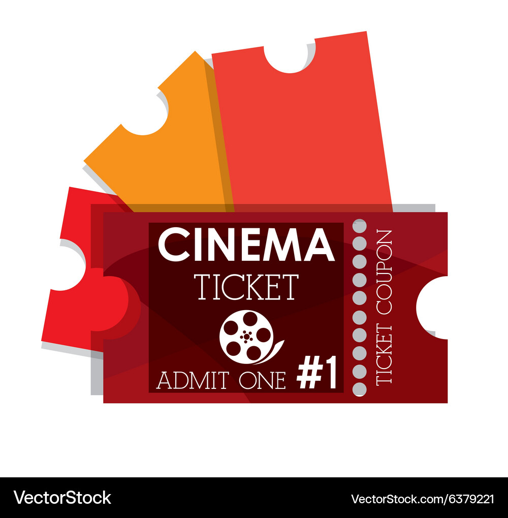 Cinema tickets design Royalty Free Vector Image