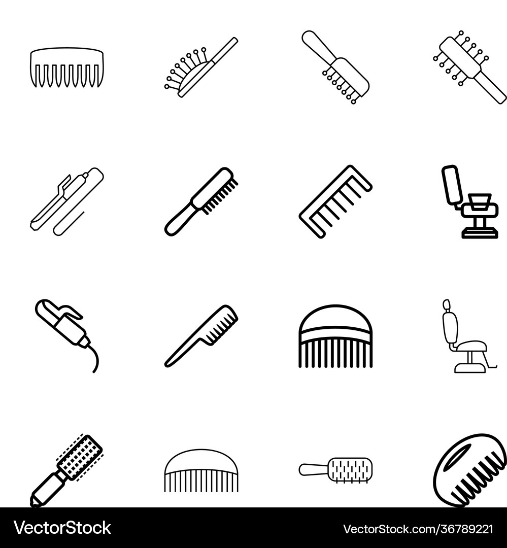Comb icons Royalty Free Vector Image - VectorStock