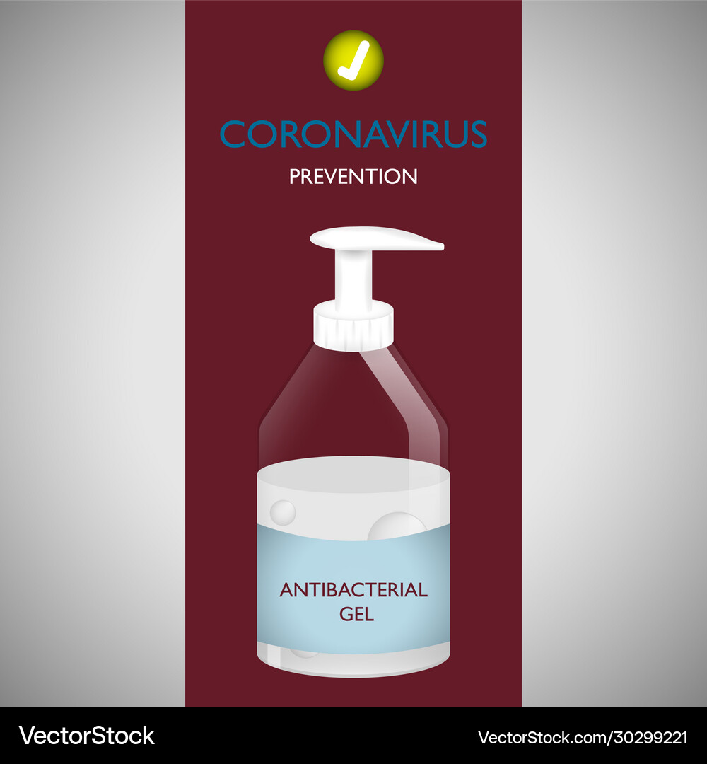 Coronavirus prevention poster Royalty Free Vector Image
