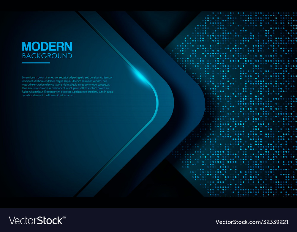 Dark abstract background with blue overlap layers vector image Dark abstract background with blue overlap layers