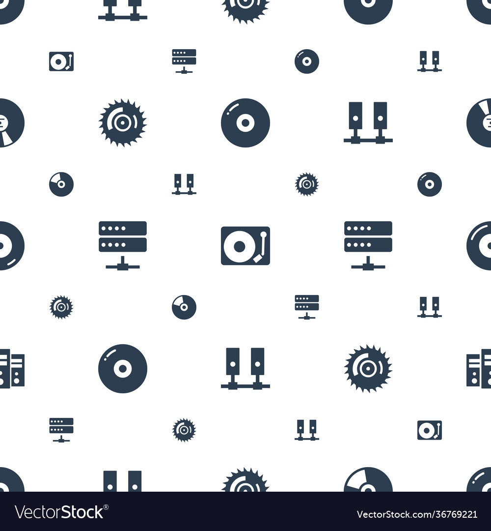 Disk icons pattern seamless white background